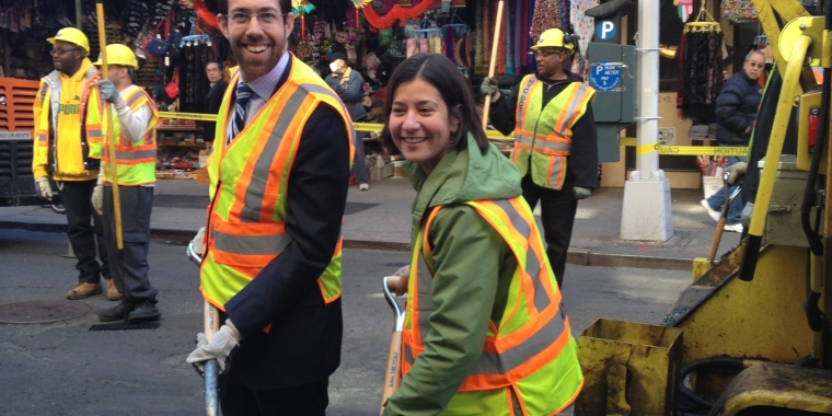 Squadron, Dot Break Ground on Chinatown Ponding Repairs | NYSenate.gov